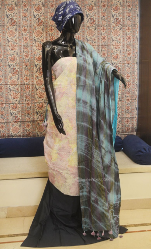 Pure Cotton salwer suit pieces with Kantha Work Dupatta