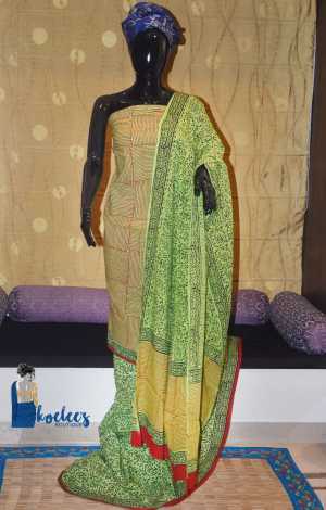 Pure Cotton Salwer Suit Pieces With Cotton Dupatta
