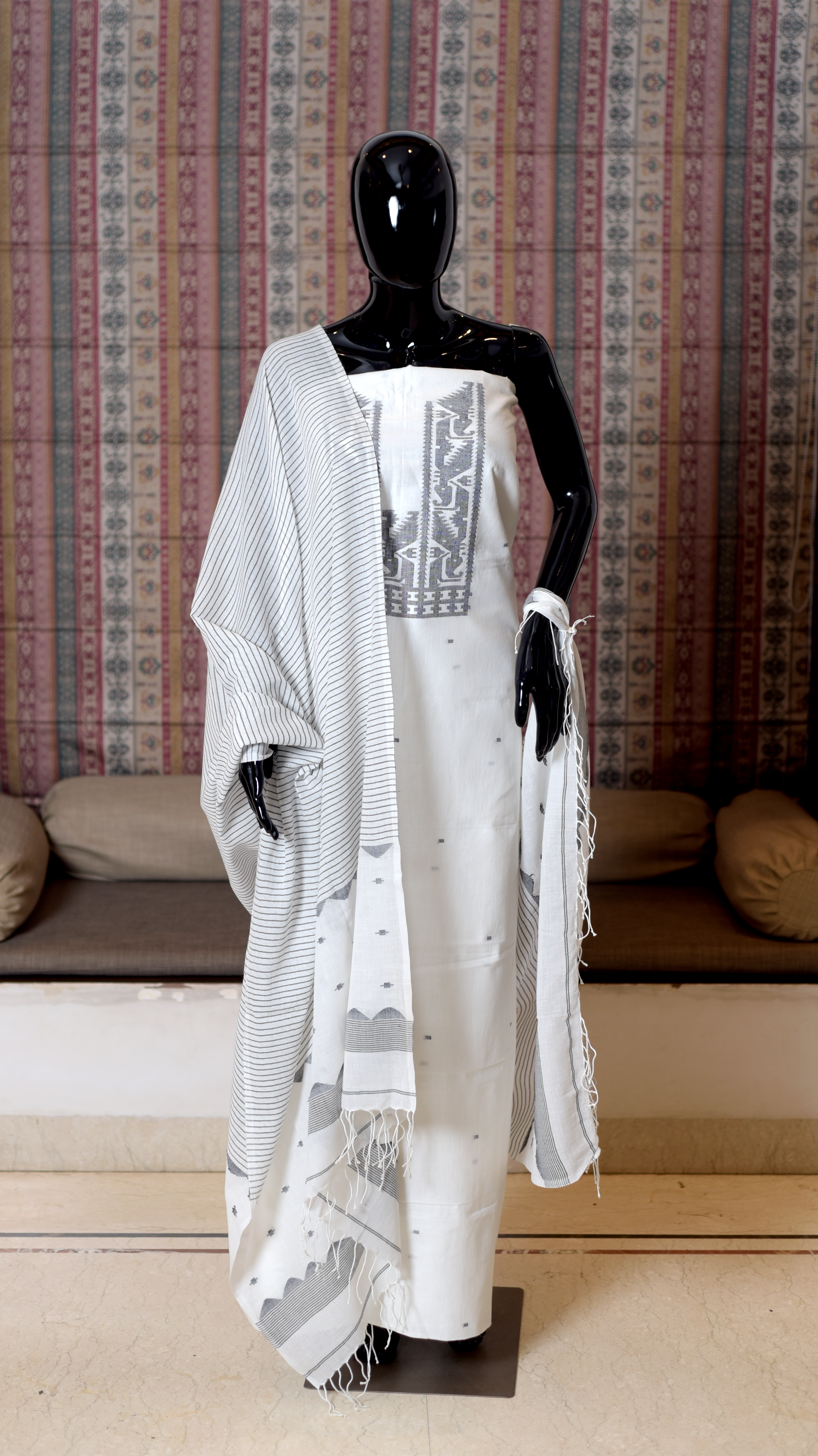 Pure Cotton Hand Woven Dhakai Jamdani Salwer Suit Piece