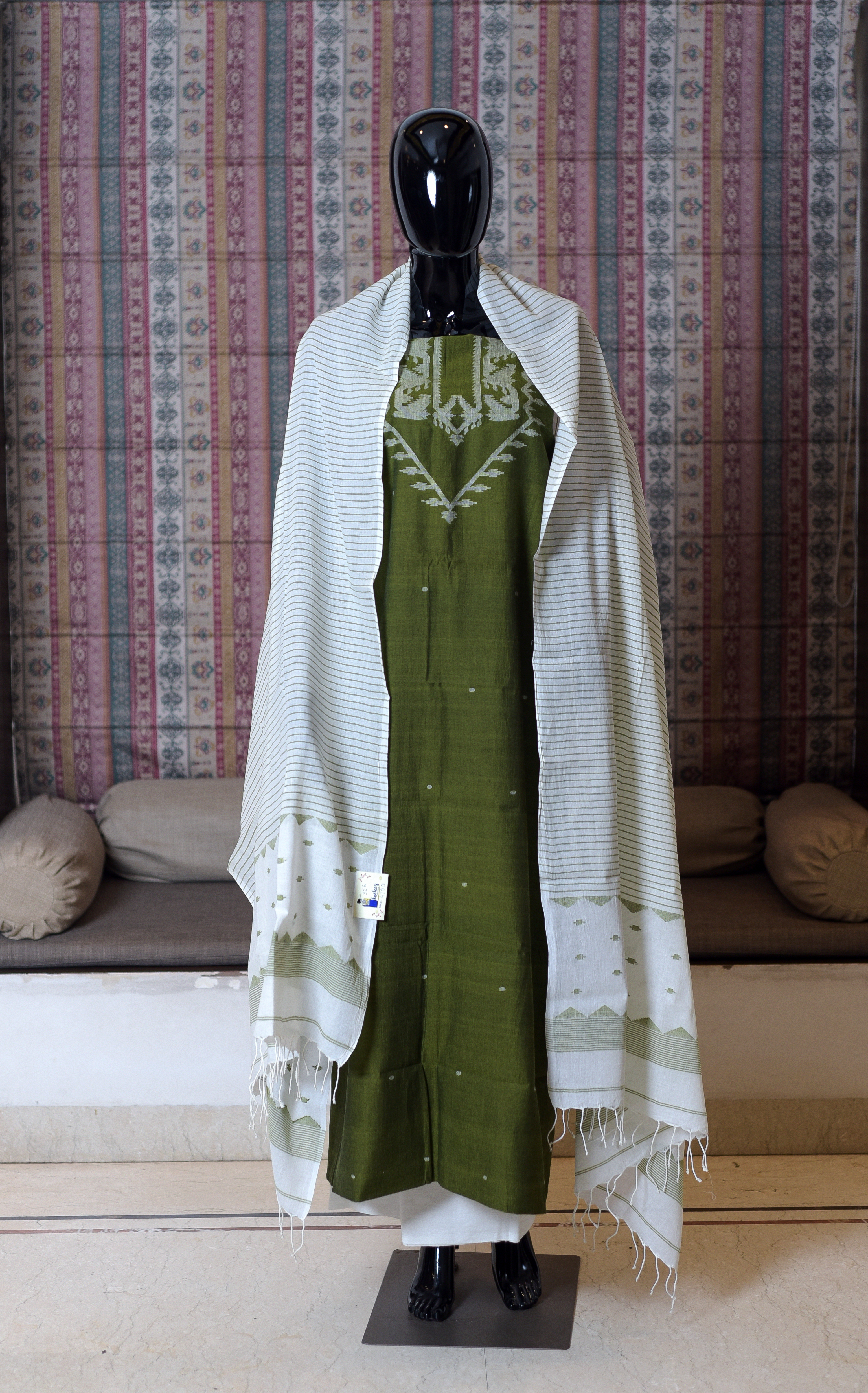 Pure Cotton Hand Woven Dhakai Jamdani Salwer Suit Piece