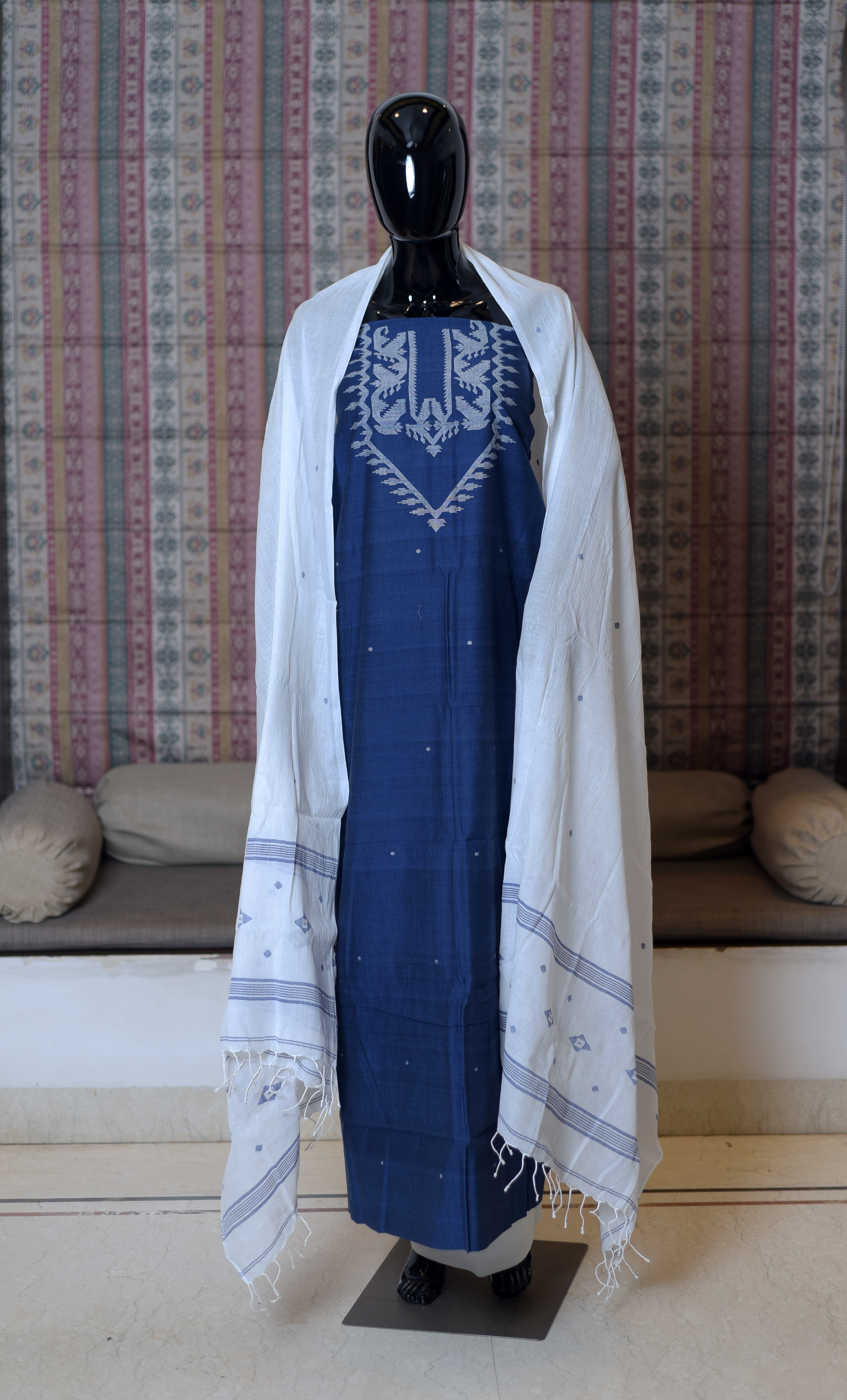 Pure Cotton Hand Woven Dhakai Jamdani Salwer Suit Piece