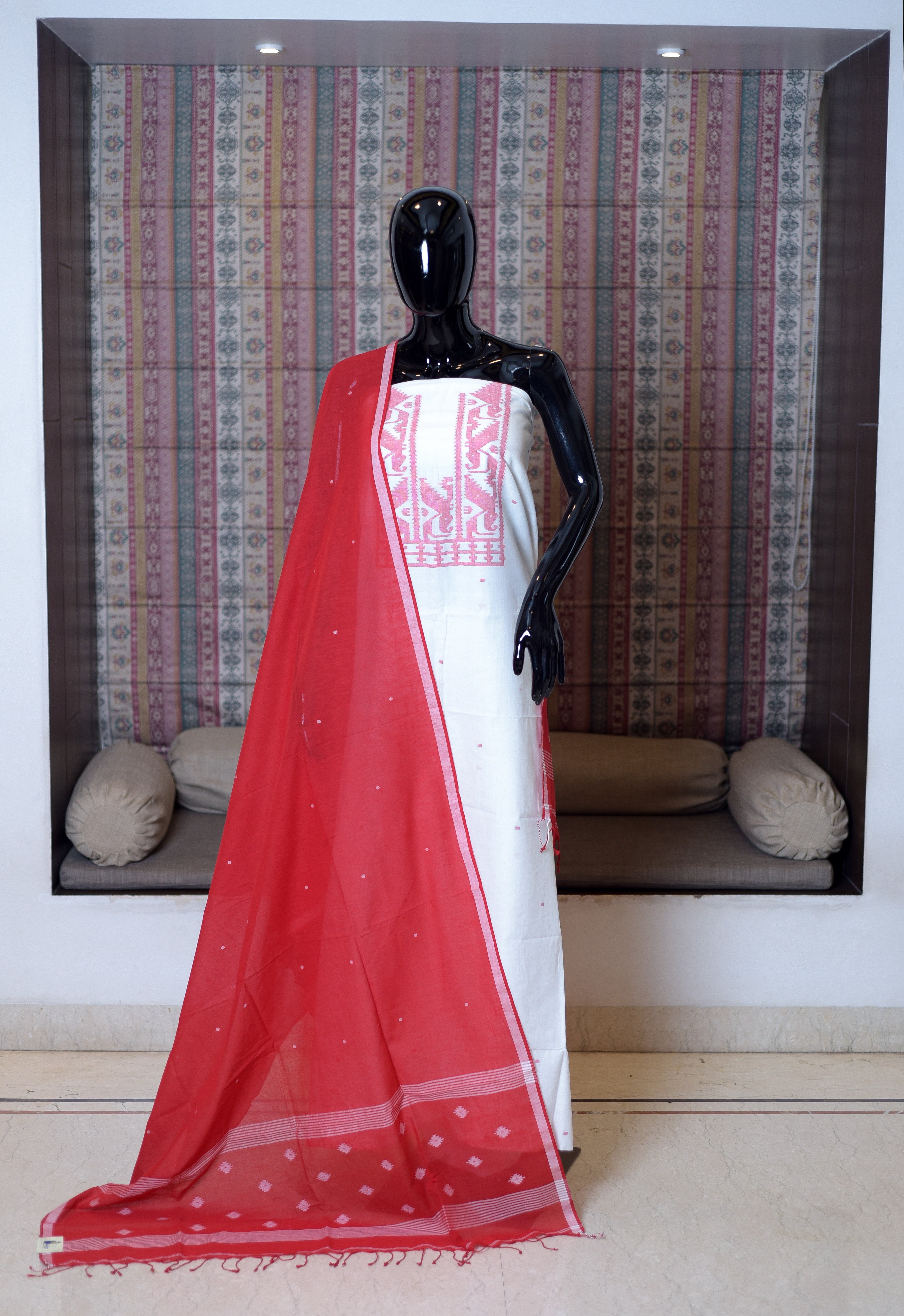 Pure Cotton Hand Woven Dhakai Jamdani Salwer Suit Piece