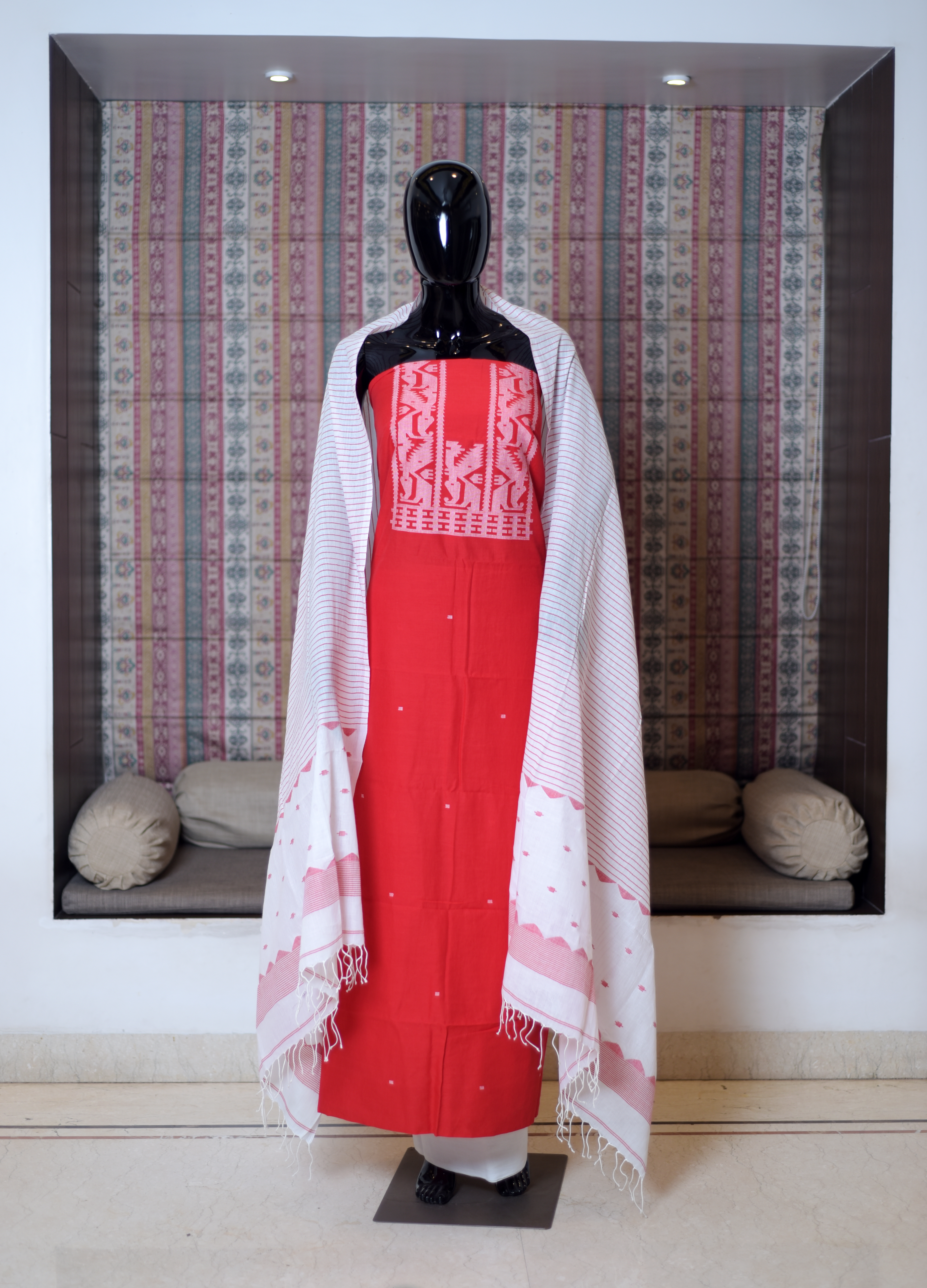 Pure Cotton Hand Woven Dhakai Jamdani Salwer Suit Piece