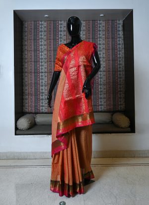 Pure Hand Woven Cotton Gadwal Saree