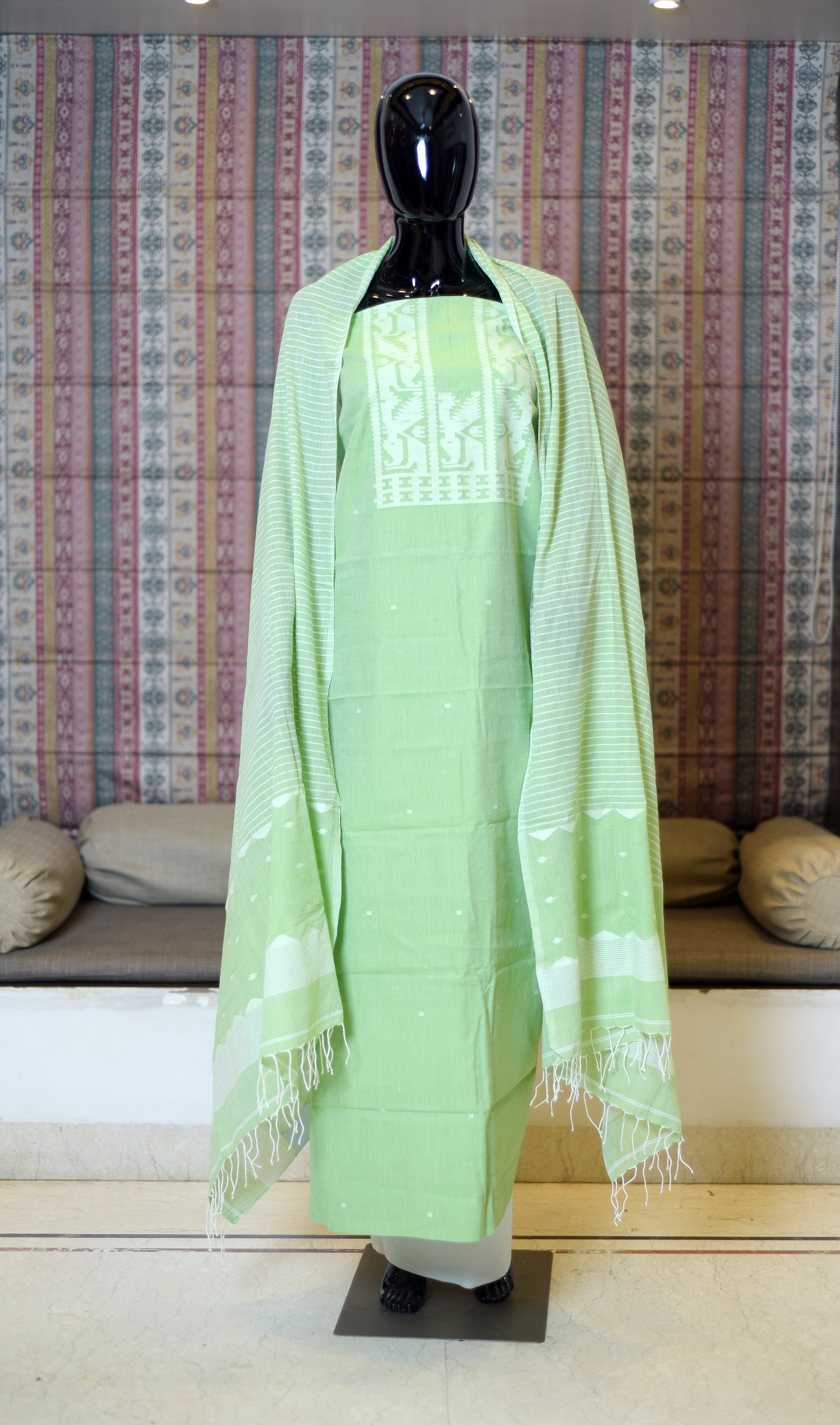 Pure Cotton Hand Woven Dhakai Jamdani Salwer Suit Piece