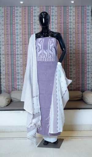 Pure Cotton Hand Woven Dhakai Jamdani Salwer Suit Piece