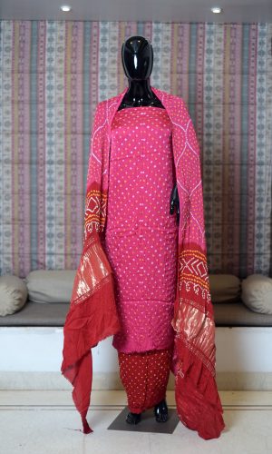 Pure Modal Silk Salwer Suit Piece with Badhani Work Set Of -3