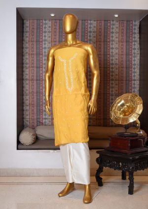 Pure Cotton Panjabi With Thread Hand Work